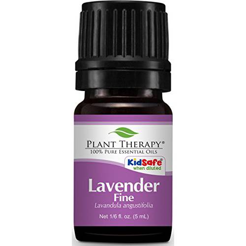Plant Therapy Lavender Fine Essential Oil 5 mL (1/6 oz) 100% Pure, Undiluted, Therapeutic Grade