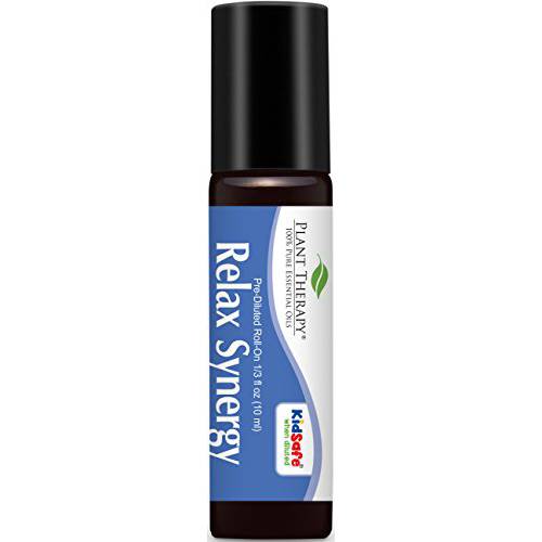 Plant Therapy Relax Essential Oil Blend Pre-Diluted Roll On 10 mL (1/3 oz) 100% Pure, Natural Aromatherapy, Therapeutic Grade