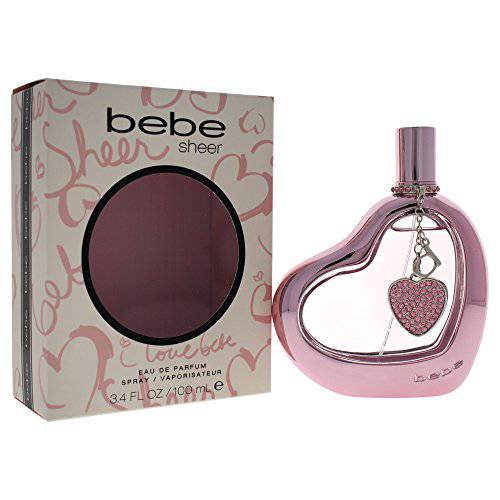 Sheer by Bebe for Women, Eau de Parfum Spray, 3.4 Ounce
