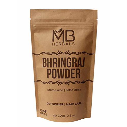 MB Herbals Pure Bhringraj Powder 100 Grams | Pure Bhringaraj Eclipta Alba Powder | Hair Growth