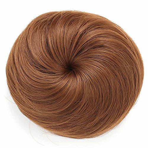 Onedor Synthetic Fiber Hair Extension Chignon Donut Bun Wig Hairpiece (12 - Light Brown)