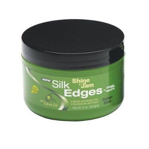 Shine-N-Jam Silk Edges With Olive Oil 8 Ounce Jar