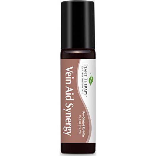 Plant Therapy Vein Aid Essential Oil Blend Pre-Diluted Roll-On 10 mL (1/3 oz) 100% Pure, Therapeutic Grade