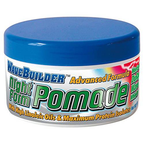 WaveBuilder Advanced Formula Night Form Pomade | High Linoleic Oils and Maximum Protein Isolates, 3.5 Oz