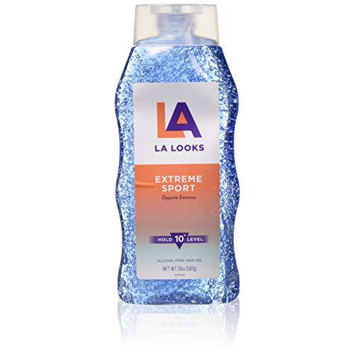 La Looks Gel 10 Extreme Sport Tri-Active Hold 20 Ounce (Blue) (591ml) (3 Pack)