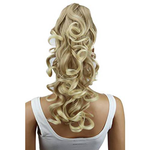 PRETTYSHOP 20 Hair Piece Pony Tail Clip On Extension Voluminous Curly Heat-Resisting Blond 16T613 H209