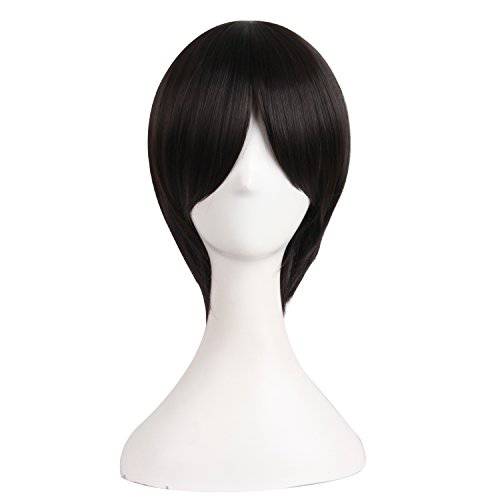 MapofBeauty 12 / 30cm Synthetic Cosplay Fashion Straight Short Wigs (Black2)