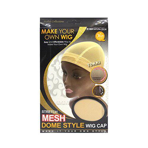 Qfitt Make Your Own Wig Stretch Mesh Dome Style U-Part Wig Cap 5031 Natural Color