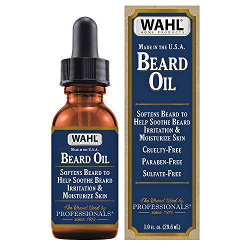 Wahl Premium Beard Oil with 10 Essential Oils for Moisturizing Skin & Beard Hair - Manuka, Meadowfoam Seed, Clove, & Moringa – 1 Fl Oz - Model 805600A