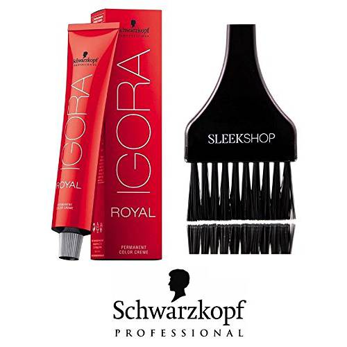 Schwarzkopf Professional Igora Royal Permanent Hair Color (with Sleek Tint Brush) (6-88-Dark Extra Red Blonde)