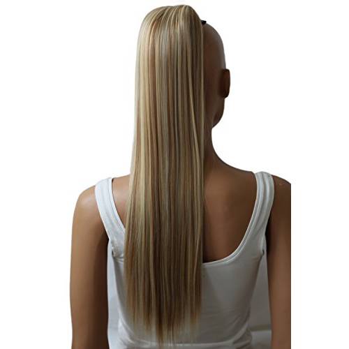 PRTTYSHOP 26 Hairpiece Ponytail Extension Drawstring Voluminous Straight Blond Mix PH615