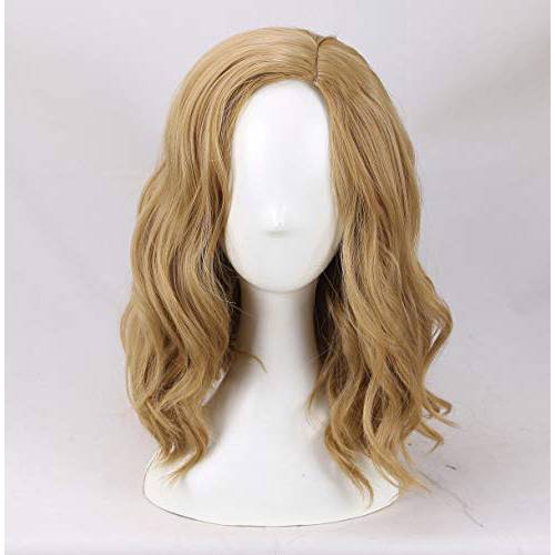 BoMing Women’s Medium length Light Blonde Curly Cosplay Wig for Move