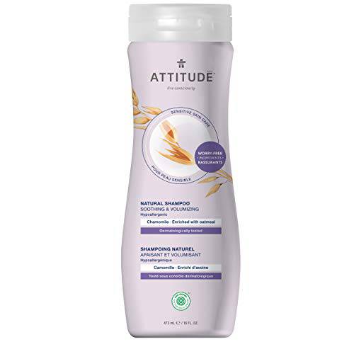 ATTITUDE Hair Shampoo, EWG Verified, Plant- and Mineral-Based Ingredients, Vegan and Cruelty-free Beauty and Personal Care Products, Soothing, Sensitive Skin, Chamomile, 16 Fl Oz