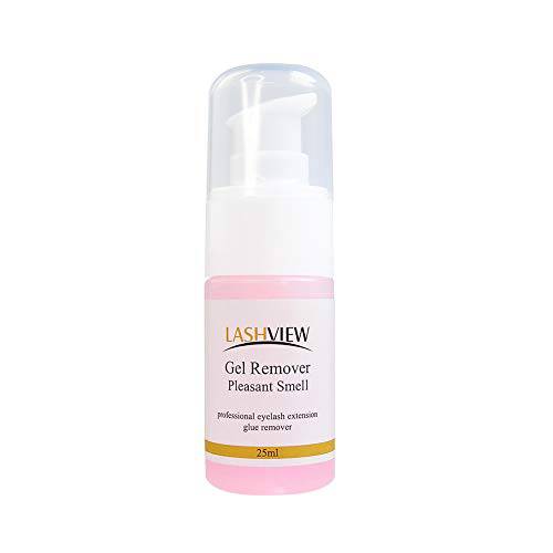 LASHVIEW Eyelash Extension Remover, Professional Gel Remover Fast Acting Removing Eyelash Extension Glue Pink 25ml With Pleasant Smell For Eyelash Extension Grafting Use