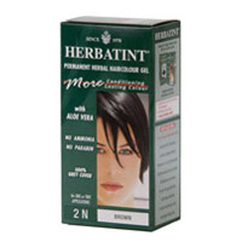 Herbatint Permanent Haircolor Gel, 2N Brown, Alcohol Free, Vegan, 100% Grey Coverage - 4.56 oz (3 Pack)