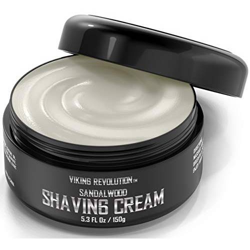 Luxury Shaving Cream for Men- Sandalwood Scent - Soft, Smooth & Silky Shaving Soap - Rich Lather for the Smoothest Shave - 5.3oz