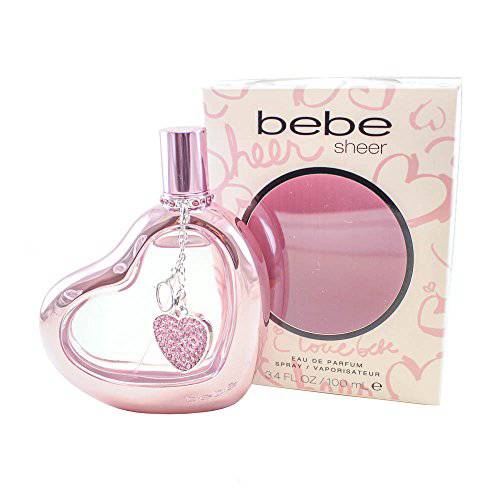 Bebe Sheer Eau De Parfum Spray for Women, 3.4 Ounce