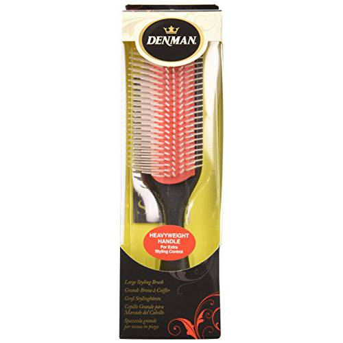Denman Hair Brush for Curly Hair D5 - Heavyweight 9 Row Classic Styling Brush for Styling – Detangling, Separating, Shaping and Defining Curls