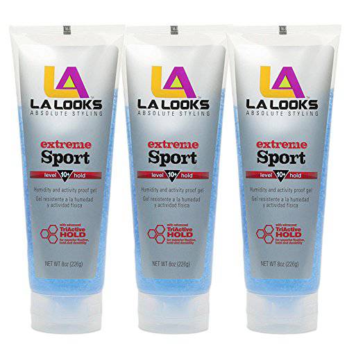 L.A. LOOKS SPORT EXTREME HOLD GEL (8 Oz (3 Pack))