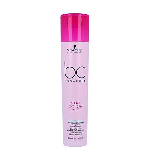 BC BONACURE pH 4.5 Color Freeze Micellar Silver Shampoo, 8.5-Ounce