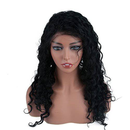 L7 Mannequin Black Female Adult Size Mannequin Head Bust Manikin Head for Wigs Display