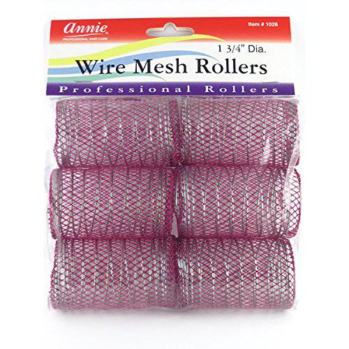 Annie 1-3/4 Jumbo Wire Mesh Hair Rollers - 6 Pcs.