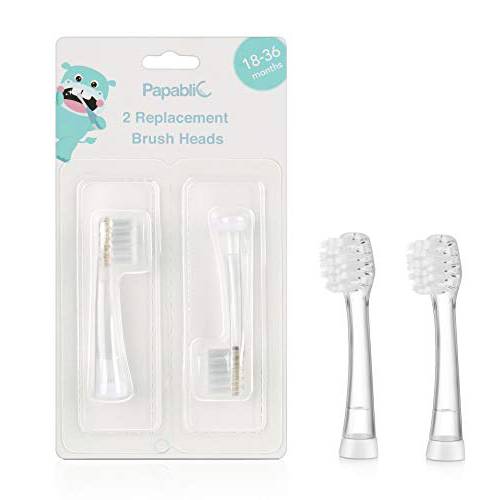 Papablic BabyHandy Sonic Electric Replacement Brush Heads (18-36 Months), 2 Count