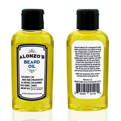 Alonzo’s Sensational Shave - Beard Oil for Men (1-Pack, 2 Oz Bottle) All-Natural Beard Conditioner and Softener - Helps Promote Healthy Beard Growth - Lightly Scented