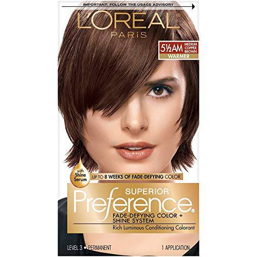 Pref Med Amber Cpr Brn Size 5.5am L’Oreal Preference Hair Color Medium Amber Copper Brown 5.5am