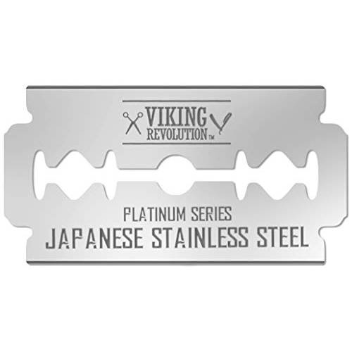 50 Count Double Edge Razor Blades - Men’s Safety Razor Blades for Shaving - Platinum Japanese Stainless Steel Double Razor Shaving Blades for Men for a Smooth, Precise and Clean Shave