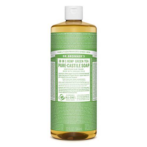 Dr. Bronners Green Tea Liquid Castile Soap, 32 FZ