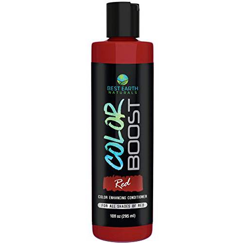 Color Boost Red Conditioner Color Depositing Temporary Hair Color For All Shades of Red Hair For Women and Men By Best Earth Naturals