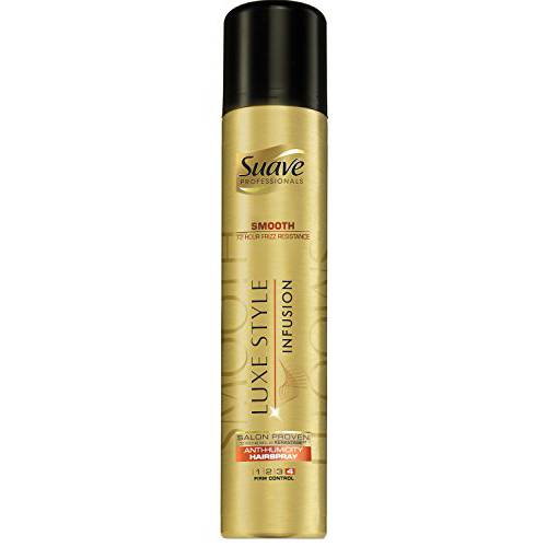 Suave Professionals Hairspray, Luxe Styling Infusion Smooth Anti-Humidity 8.5 oz