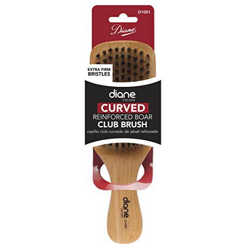 Diane Curved Reinforced Boar Club Extra Firm Bristles D1001