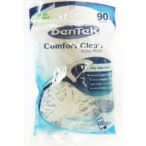 DenTek Comfort Clean Sensitive Gums Floss Picks, Soft & Silky Ribbon (90 Count (Pack of 2))