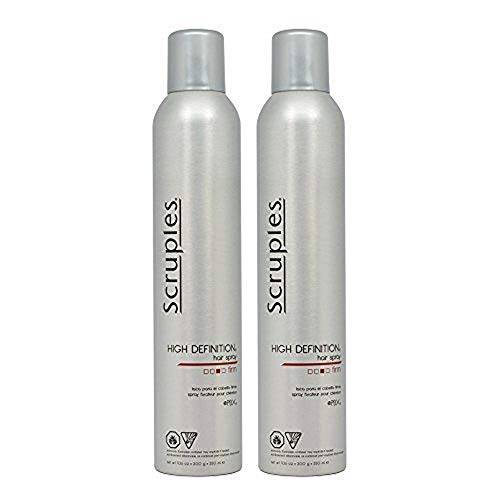 Scruples High Definition Hair Spray for Men & Women (Pack of 2) - Shaping, Volumizing, Texturizing Setting Spray for Shine and Frizz Control – Suitable For All Hair Types – 10.6 Ounce