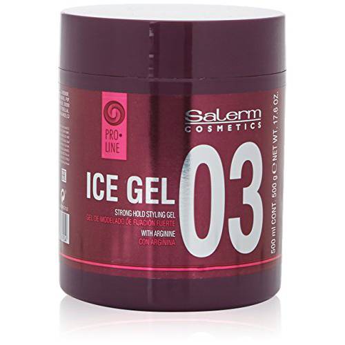 SALERM ICE GEL 03 Strong hold styling gel with Arginine (17.6 oz / 500ml)