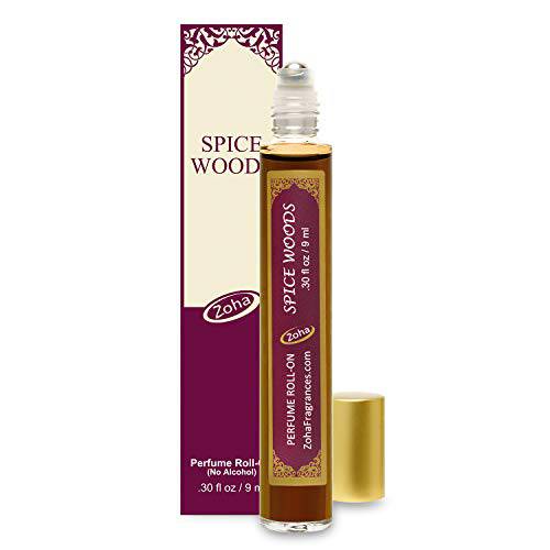 Zoha Amber Oud Wood|Roll On Perfume for Women and Men | Alcohol Free & Essential Oil Based Perfumes for Moisturized Skin | Long Lasting & Vegan Fragrance Made in USA (9 ml/.30 Oz)
