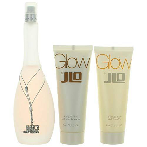 Jennifer Lopez Glow 3 Pc. Gift Set (Eau De Toilette Spray 3.4 Oz + Body Lotion 2.5 Oz + Shower Gel 2.5 Oz) for Women By Jennifer Lopez, 36 Fl Oz