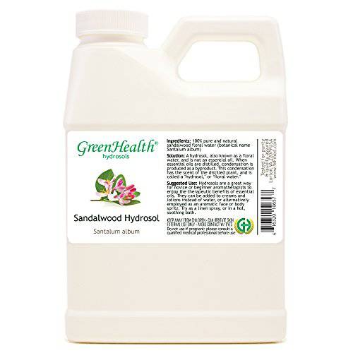 Sandalwood Hydrosol (Floral Water) - 16 fl oz Plastic Jug w/Cap (NOT OIL)