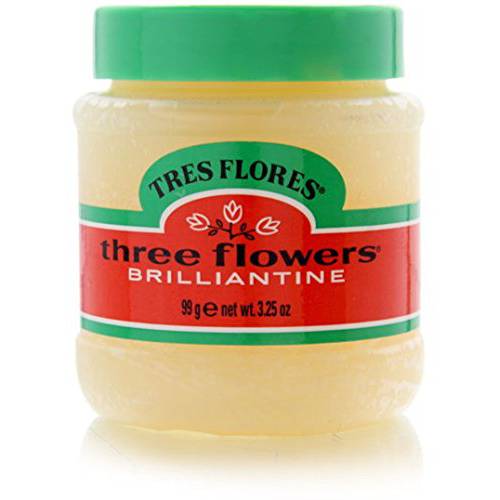 Three Flowers Brilliantine Hair Styling Pomade Solid 3.2 oz (Pack of 8)