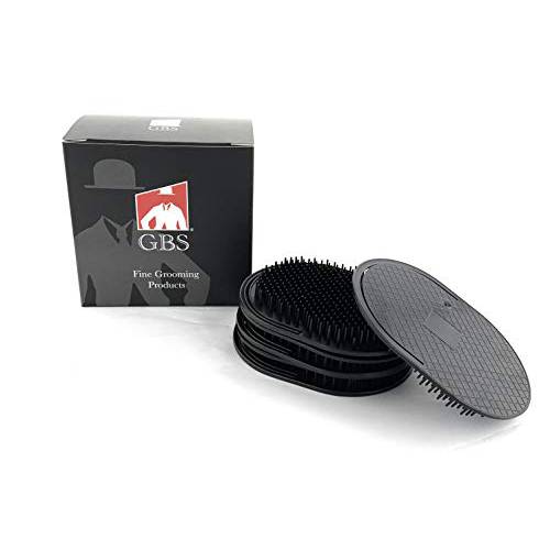 G.B.S Black Pocket Palm Brush- Portable Styling Comb, Massager for Men’s, Women & Pets Grooming Brush for Daily Use Travel - Shampoo Pocket Comb Home Scalp Massager Pack of 6 Black