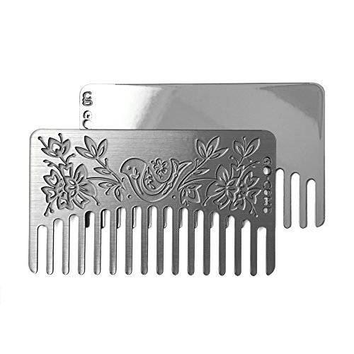 Go-Comb Wallet Comb & Mirror - Fits in your wallet - travel mirror - travel comb (Otomi Mirror)