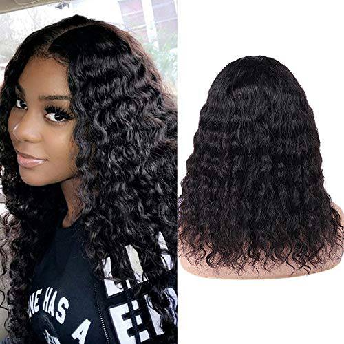 Fancy Hair Deep Curly Remy Human Hair Wig Pixie Cut Bob Lace Part Wig Natural Hairline Brazilian Virgin Hair Wig for Black Women