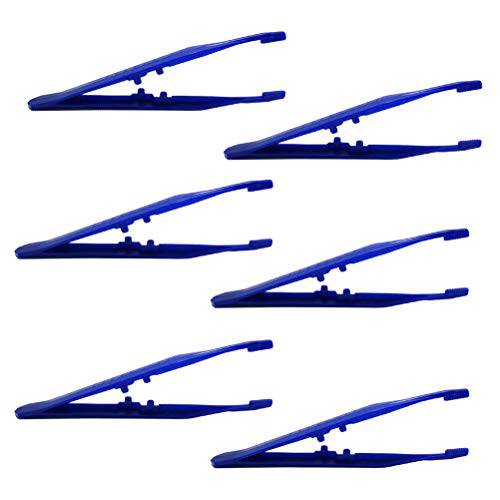 Healifty Plastic Craft Tweezers Disposable Tweezers 20pcs (Blue)