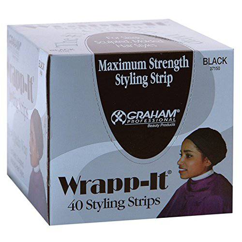 Graham Beauty Wrapp-it Styling Strips, Black