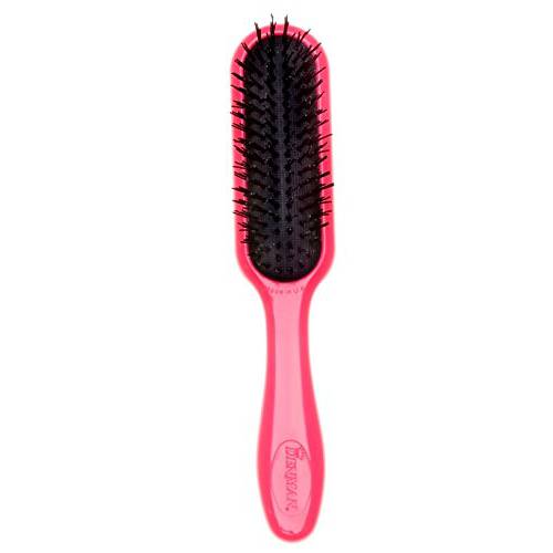 Denman Tangle Tamer Hair Detangling Brush for Medium to Thick Hair (Pink) 9-Row Hair Styling Professional Detangle Brush Ulta Mini, D90