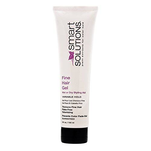 smartSOLUTIONS Fine Hair Gel, 5 oz | Increases Shine | 24-Hour Hold | Easy Wash-out | Paraben-Free