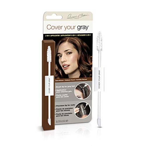 Cover Your Gray 2in1 Wand and Sponge Tip Applicator - Dark Brown (Pack of 2)