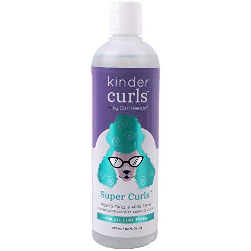 CURL KEEPER - Kinder Curls Super Curls: Water-based & Silicone-Free Styler That Fights Frizz & Adds Shine (12oz / 355ml)